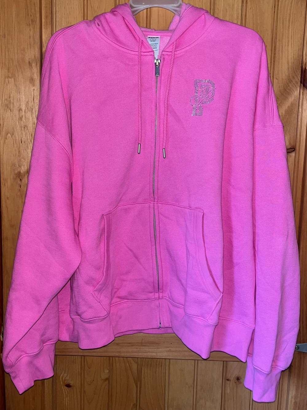 VS PINK campus fleece zip up hoodie